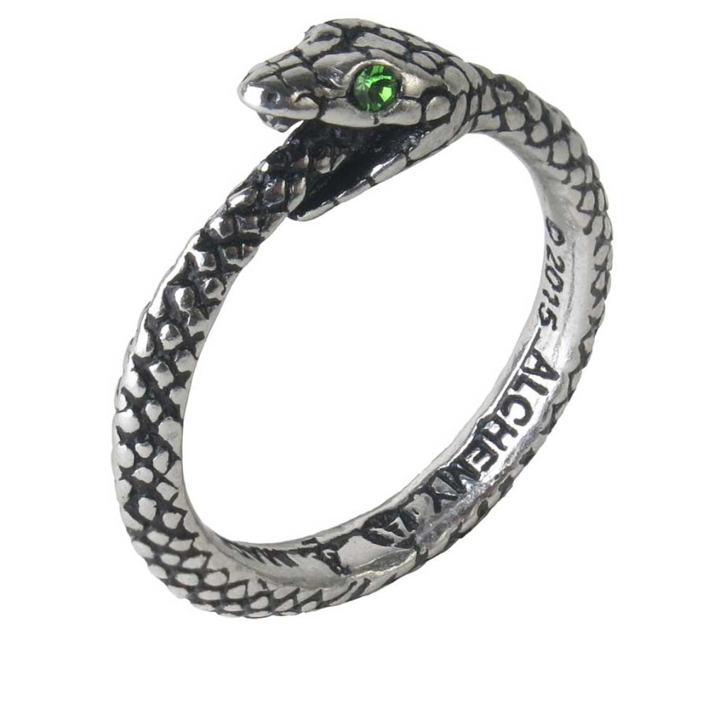 Alchemy Gothic Ouroboros Serpent Snake Infinity Ring Unisex Sizes 6-12 NWT